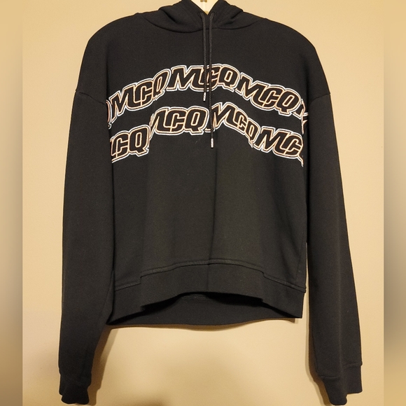 Alexander McQueen MCQ Embossed Logo Black Sweatshirt Hoodie sz M-XL Streetwear - Picture 4 of 7